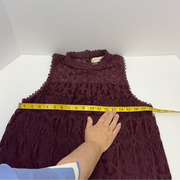 Altar’d State Women’s Burgundy Lace Sleeveless Dress with Button Back - Size M - Picture 8 of 10